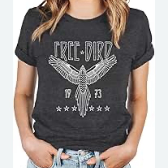 Tops - Free Bird 1973 Graphic Tee - Black Medium